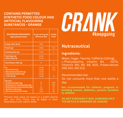 Crank Energy Shot - Orange